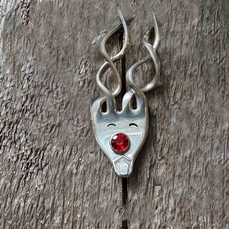 Décoration amusante de fourche et de renne