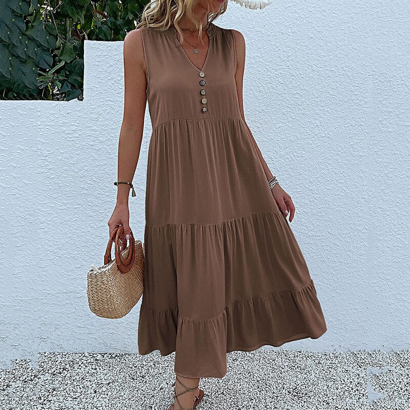 Robe Débardeur avec Boutons