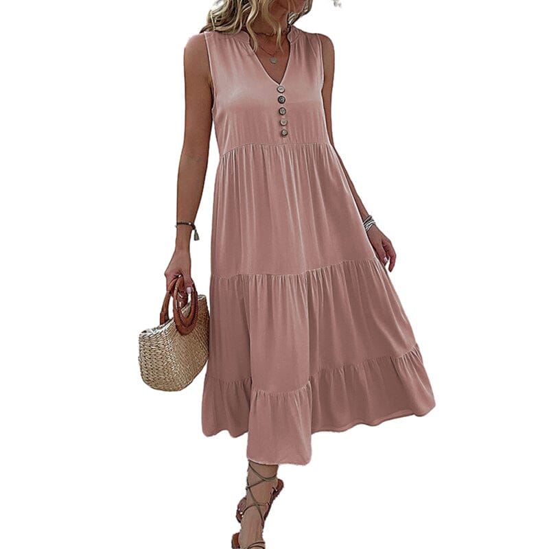 Robe Débardeur avec Boutons