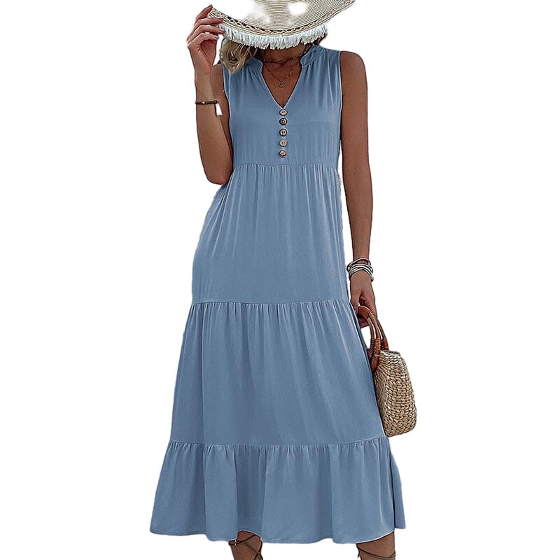 Robe Débardeur avec Boutons