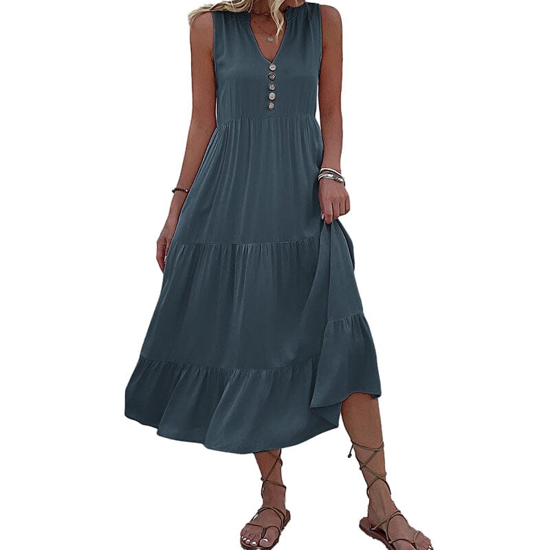 Robe Débardeur avec Boutons