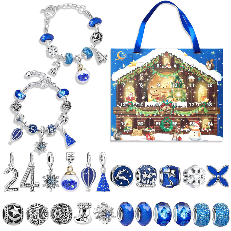 Calendrier de compte à rebours de 24 jours, ensemble de bracelets de calendrier de l'avent de noël à faire soi-même