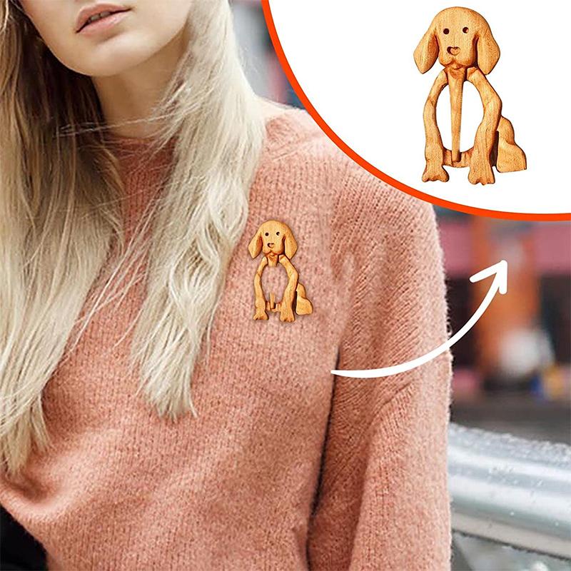 đ„Broche Broche avec Motif Animal en Bois