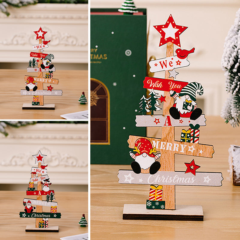 Ornement de Noël bonhomme de neige vieil homme en bois