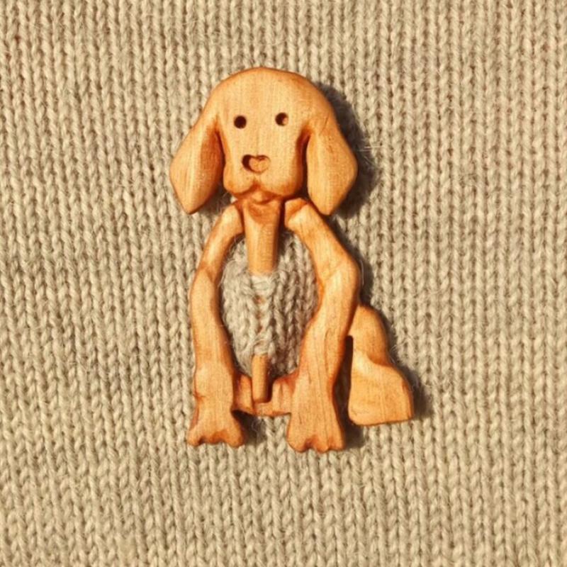 đ„Broche Broche avec Motif Animal en Bois
