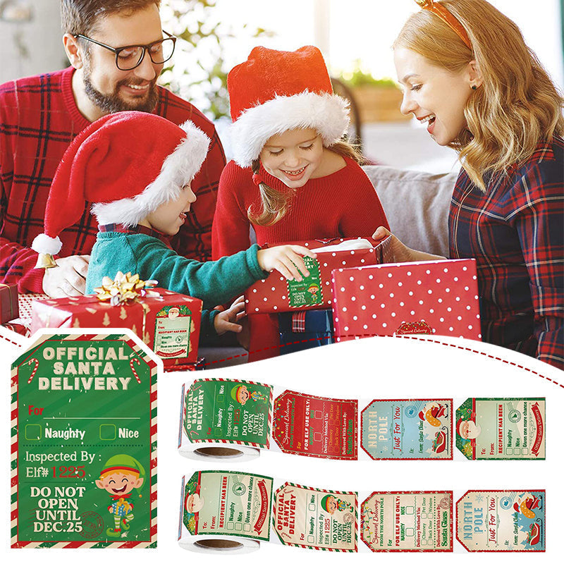 Rouleau d'autocollants Père Noël