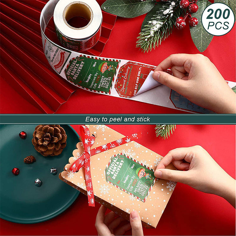 Rouleau d'autocollants Père Noël