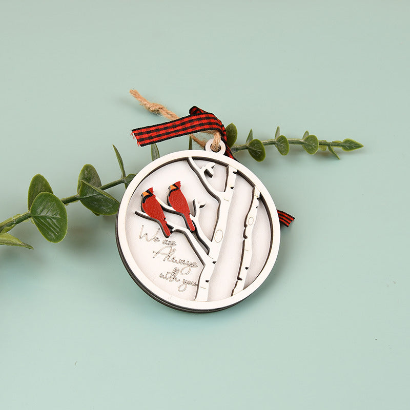 💖Ornement commémoratif fait à la main avec des cardinaux
