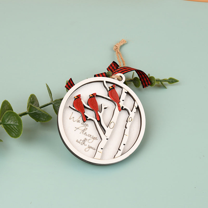 💖Ornement commémoratif fait à la main avec des cardinaux
