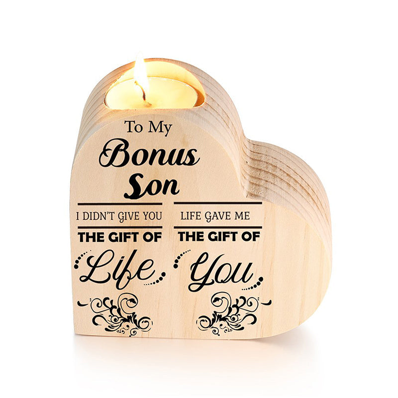 Bougeoir Coeur en Bois