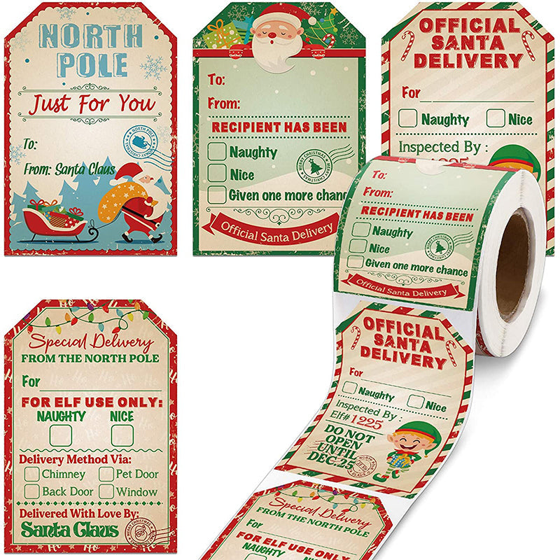 Rouleau d'autocollants Père Noël