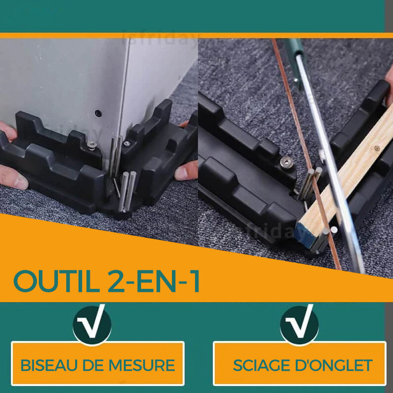 đ„Outil de coupe de mesure d'onglet deux en un