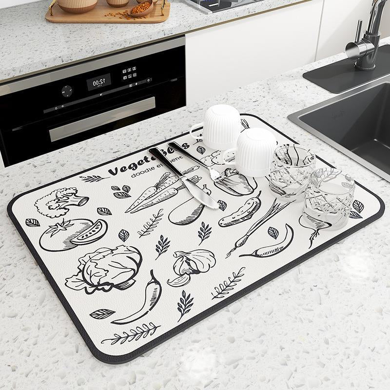 Tapis de Séchage de Cuisine Polyvalent