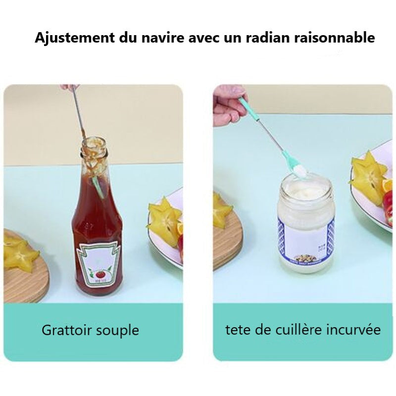 Mini spatule télescopique en silicone