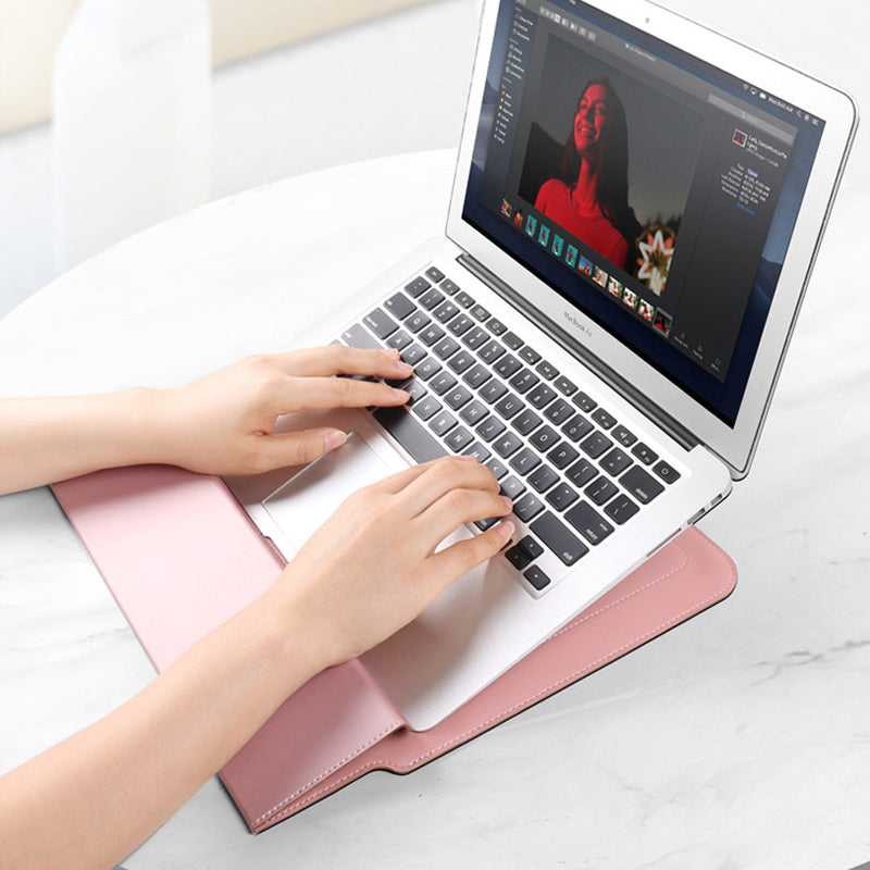 Housse pour ordinateur portable Housse en cuir avec support réglable