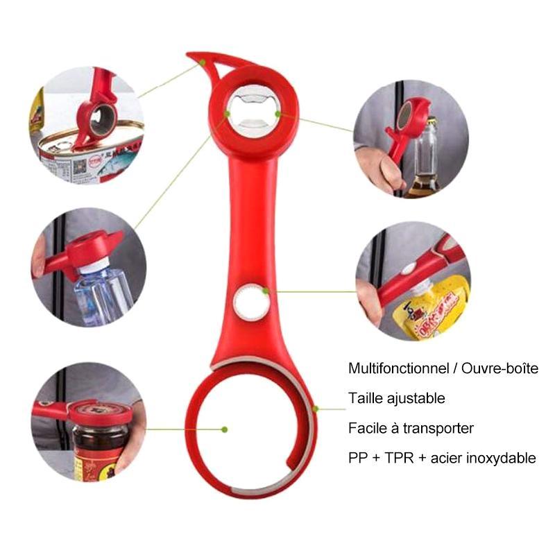 Ouvre-boîtes Multifonctionnel 6 en 1