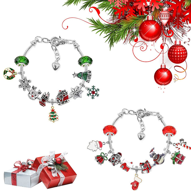 Calendrier de compte à rebours de 24 jours, ensemble de bracelets de calendrier de l'avent de noël à faire soi-même