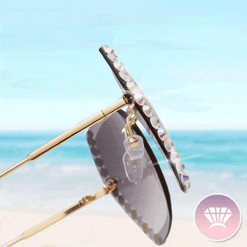 Lunettes de soleil hexagonales en diamant