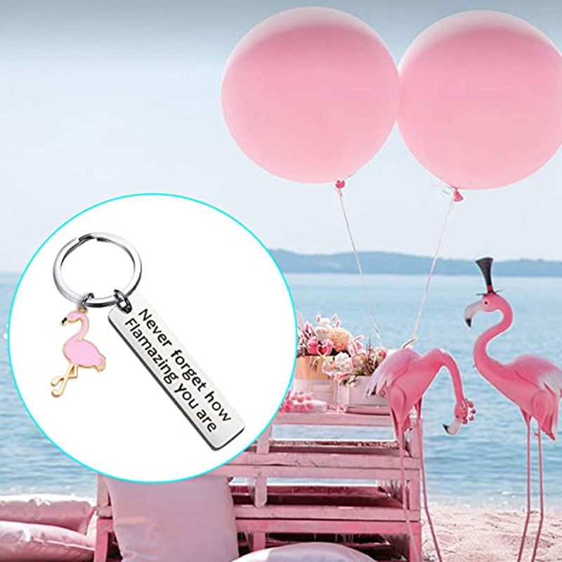 Porte-clés Flamant Rose Motivant