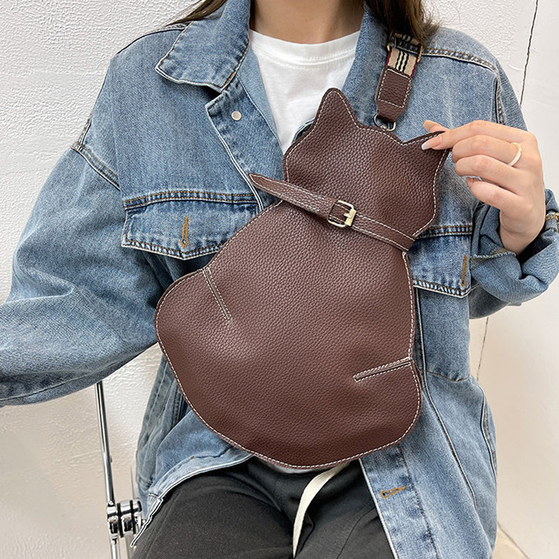 Sac à bandoulière en forme de chat