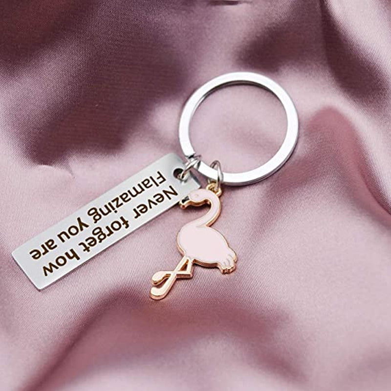Porte-clés Flamant Rose Motivant