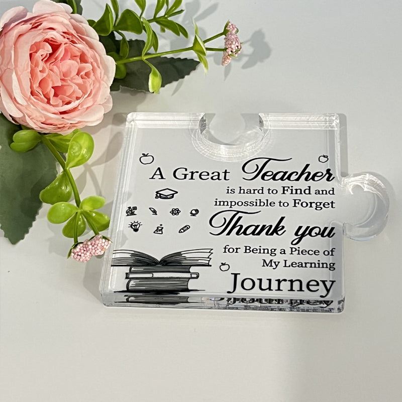 Ornement en acrylique en forme de puzzle