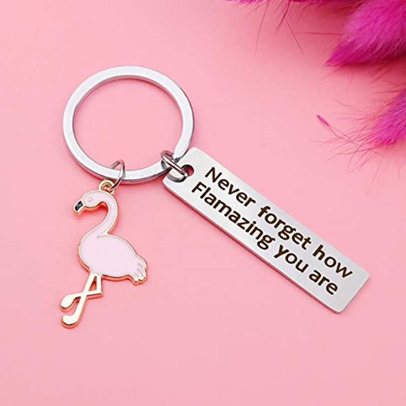 Porte-clés Flamant Rose Motivant