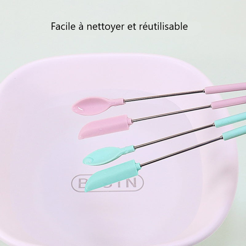 Mini spatule télescopique en silicone