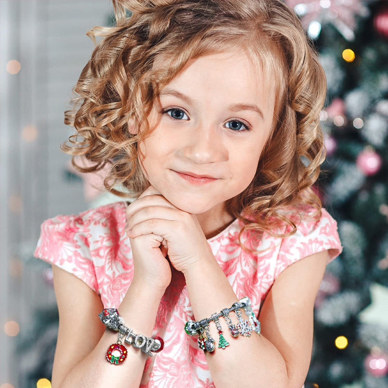 Calendrier de compte à rebours de 24 jours, ensemble de bracelets de calendrier de l'avent de noël à faire soi-même