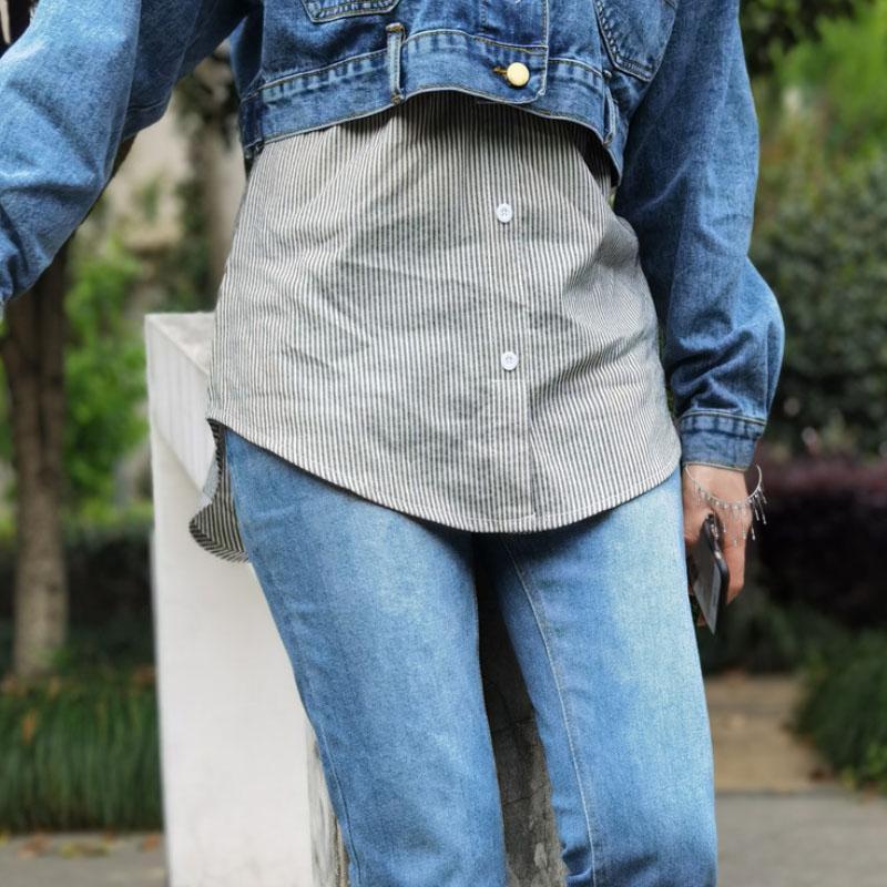 Nouvelle jupe taille haute - extension chemise