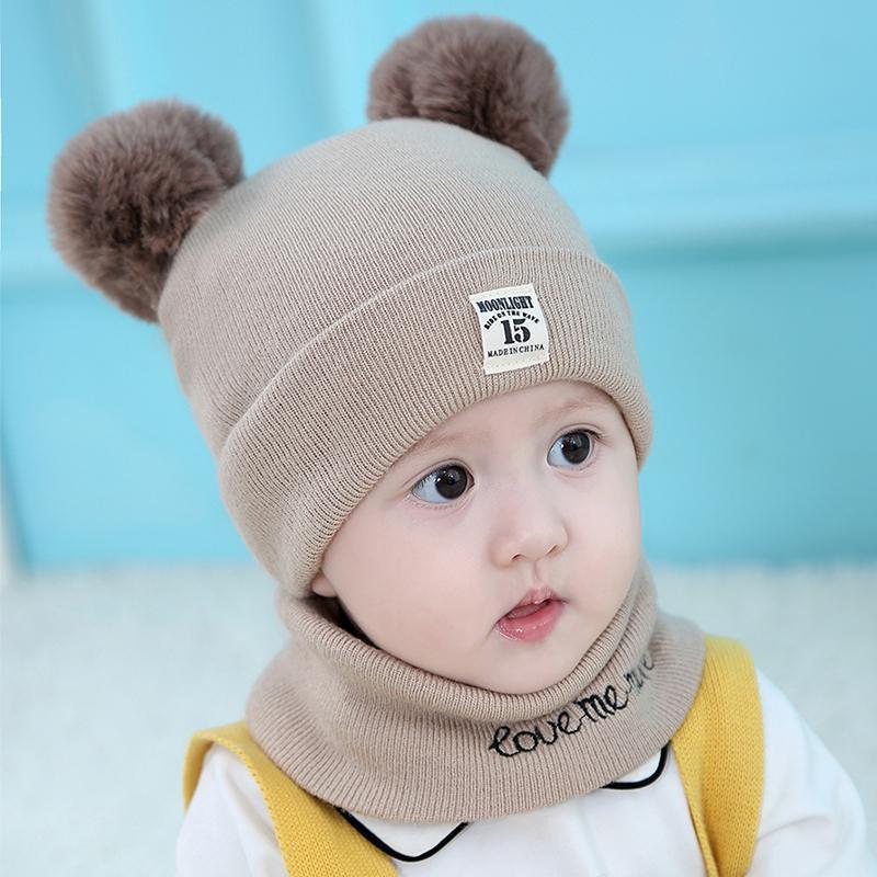 Chapeau et Écharpe Chaud Hiver Pour Bébés