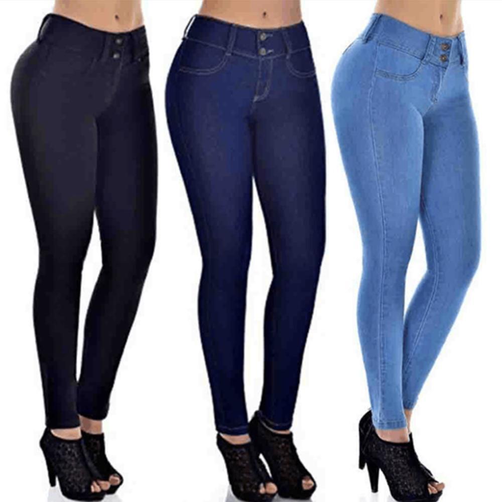 Pantalon En Denim Très Extensible Pour Femmes