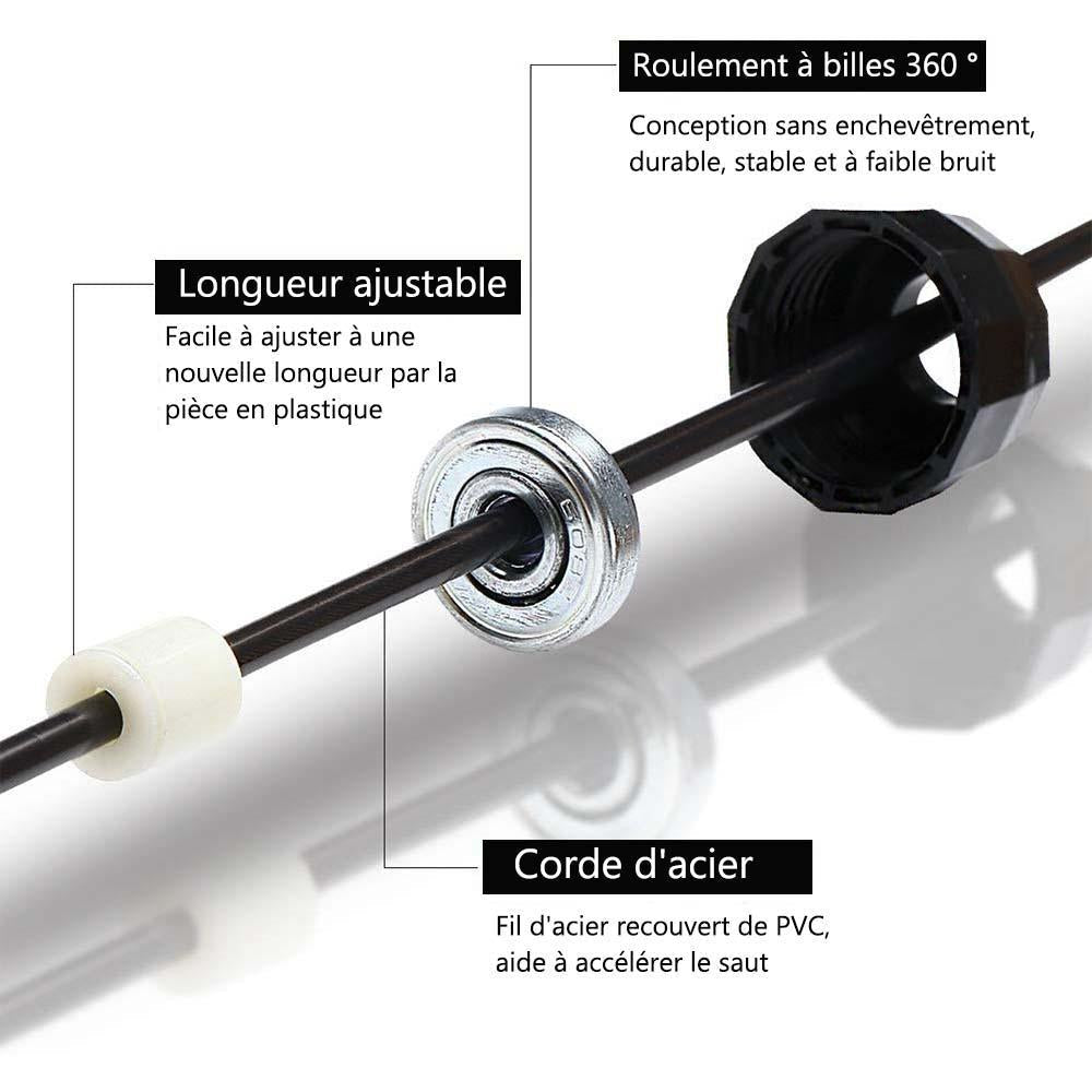 Corde à Sauter en Acier Ergonomique
