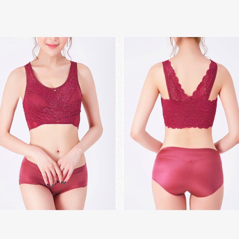 Soutien-gorge sans armatures en dentelle avec boucle latérale sur le côté