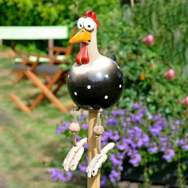 Jouet Drôle de Poulet Décor pour Jardin