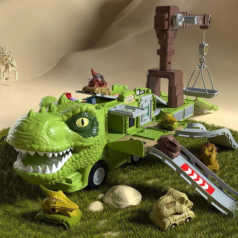 đŠNouvel Ensemble de Jouets de Piste de Camion dâIngĂ©nierie Transformant les Dinosaures