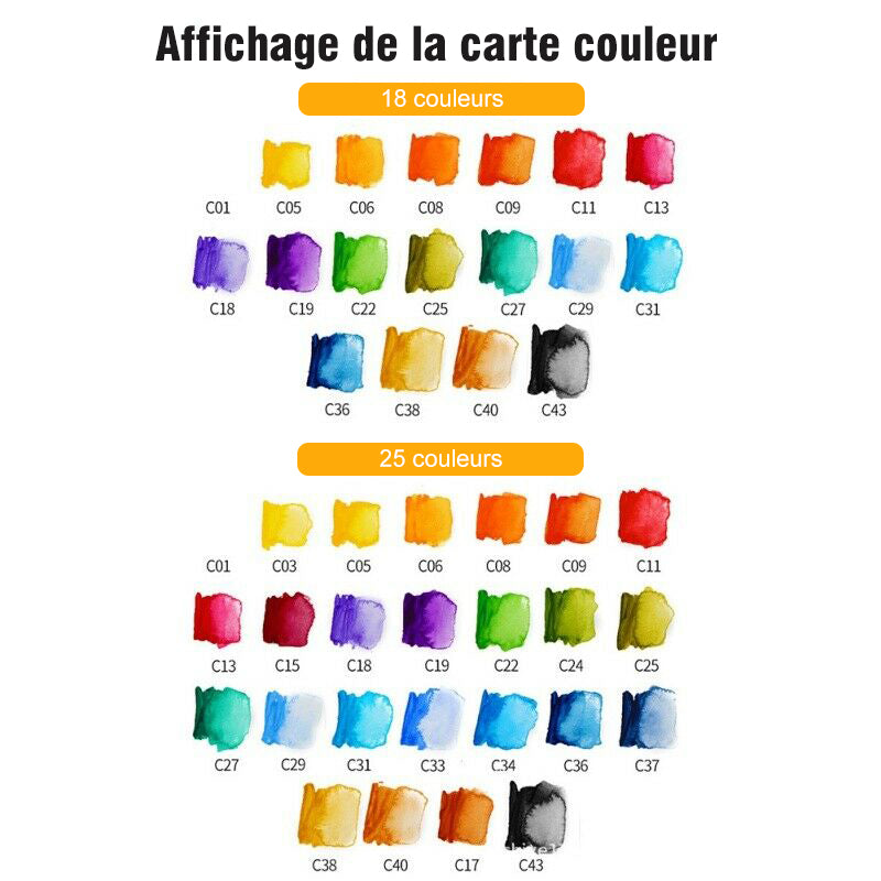 Palette de Peinture à la Gouache Solide (1 panneau)