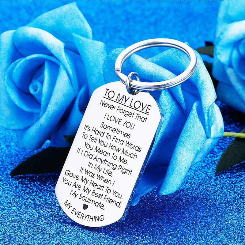 TO MY LOVE - Porte-clés motivant en acier inoxydable