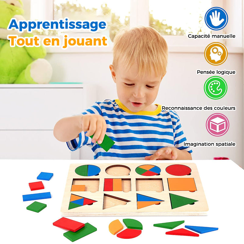 🖼️🎨Jeu de Tri en Bois avec Formes Géométriques🖼️