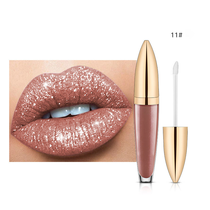 Rouge à lèvres longue durée brillant diamant 18 couleurs