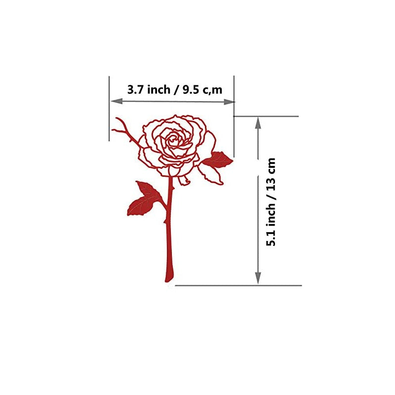 🌸Timbre Rouge Rose Métal💓