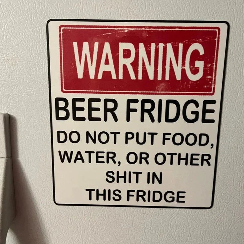 Autocollant vintage drôle pour réfrigérateur à bière🤭