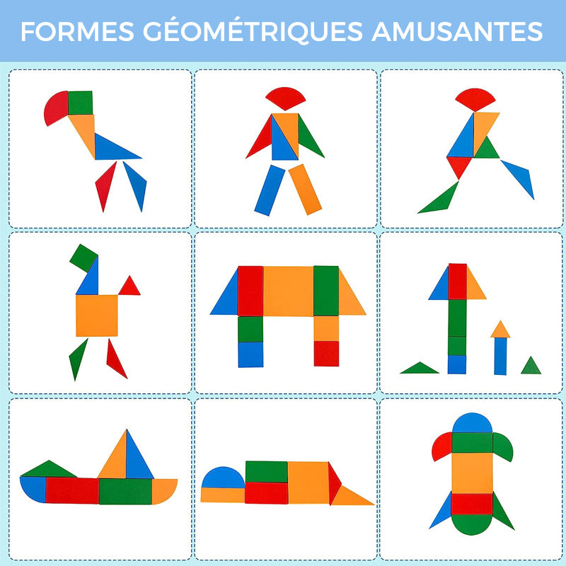 🖼️🎨Jeu de Tri en Bois avec Formes Géométriques🖼️