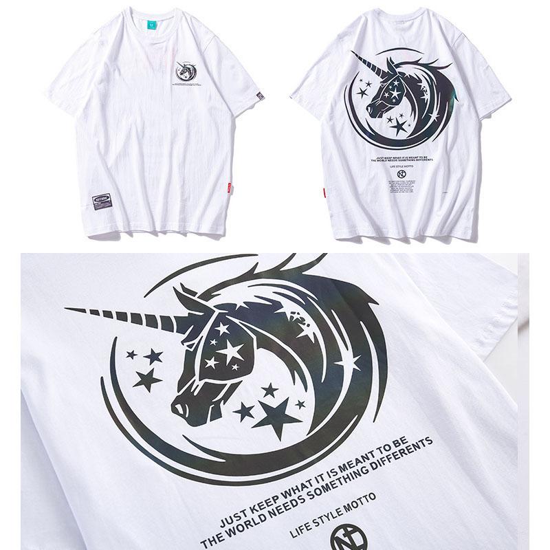 T-shirt à Motif Licorne Lumineux