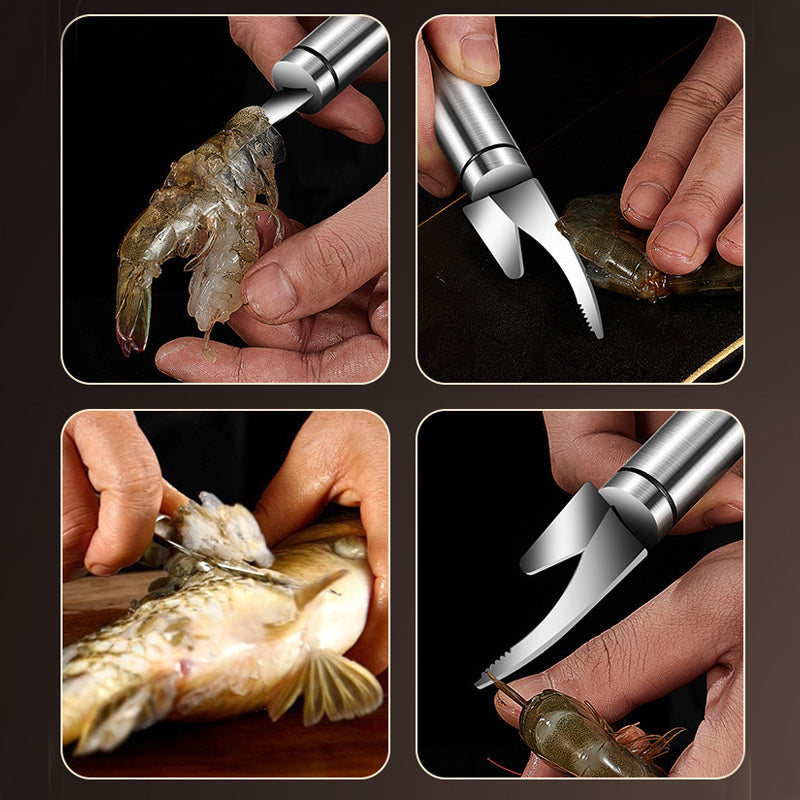 Couteau multifonctionnel Ă gueule de poisson 5 en 1