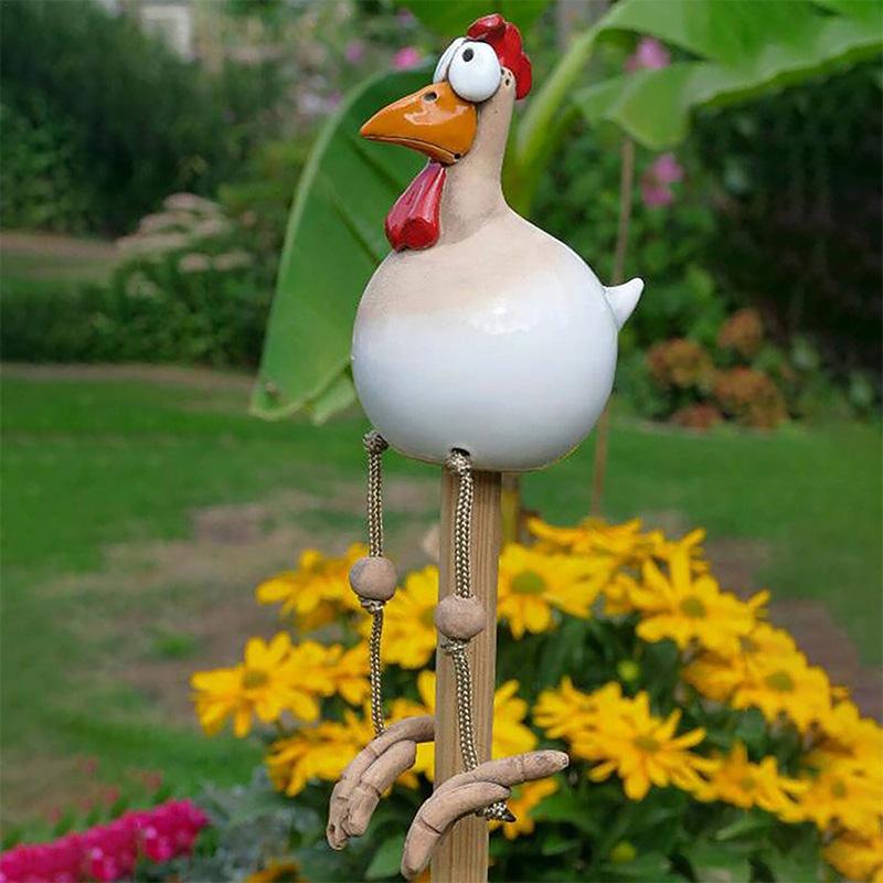 Jouet Drôle de Poulet Décor pour Jardin