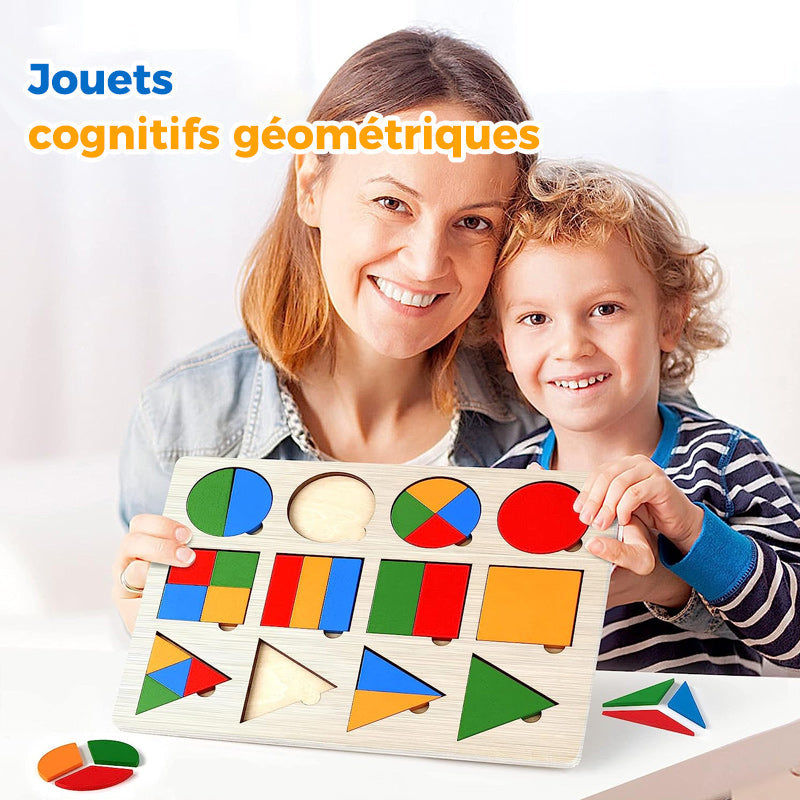 🖼️🎨Jeu de Tri en Bois avec Formes Géométriques🖼️