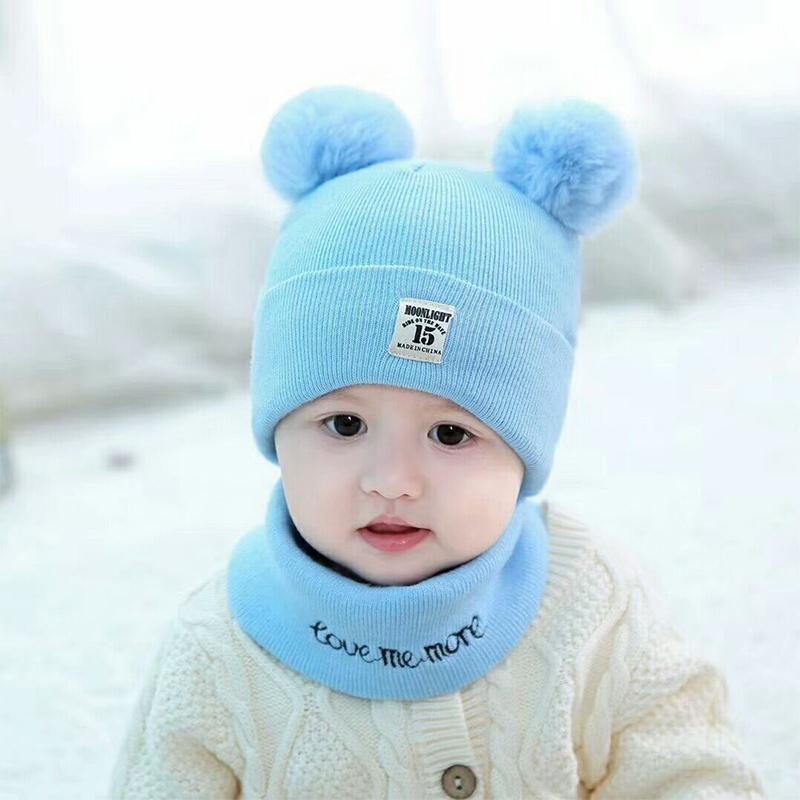 Chapeau et Écharpe Chaud Hiver Pour Bébés