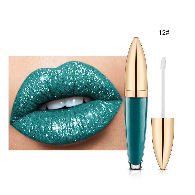 Rouge à lèvres longue durée brillant diamant 18 couleurs