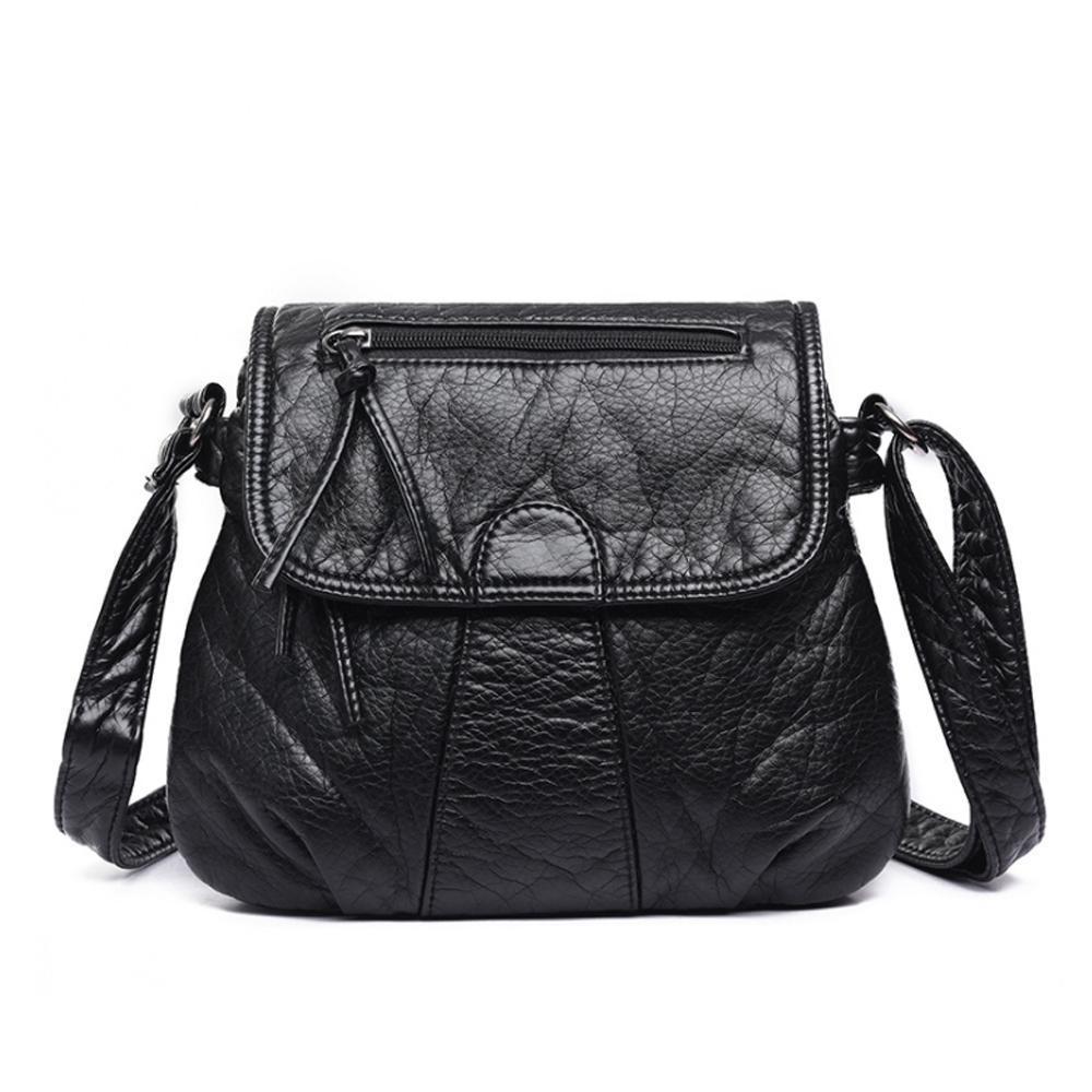 Femme Sac À Bandoulière Diagonale en Cuir Délavé